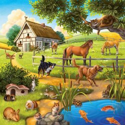 Пазл: Животные на ферме