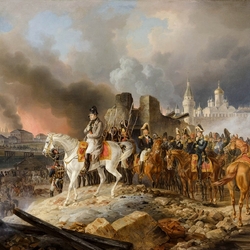 Пазл: Наполеон смотрит на пожар Москвы