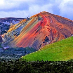 Пазл: Разноцветные горы Исландии