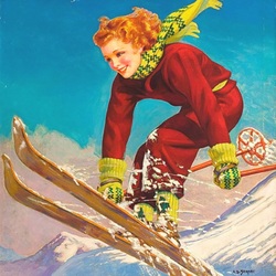 Пазл: Весёлая лыжница