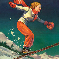 Пазл: Быстрая лыжница