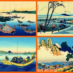 Пазл: Японские гравюры Хокусая