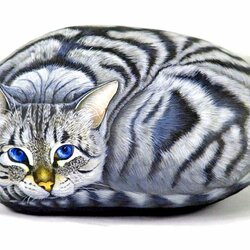 Пазл: Кошка на камне