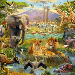 Пазл: Фауна Африки