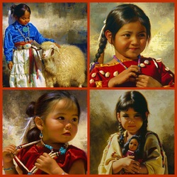 Пазл: Индейские дети