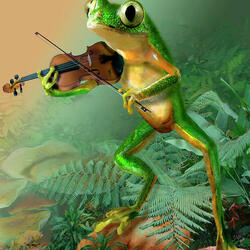 Пазл: Лягушка-скрипачка