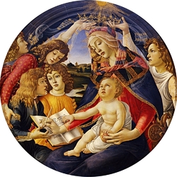 Пазл: Мадонна с младенцем и пятью ангелами