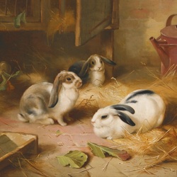 Пазл: Три кролика