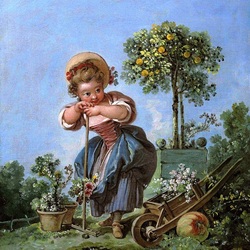 Пазл: Маленькая садовница