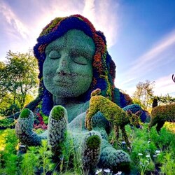 Пазл: Выставка цветочных скульптур в Монреале
