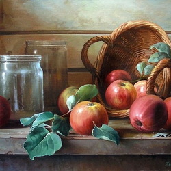 Пазл: Натюрморт с яблоками