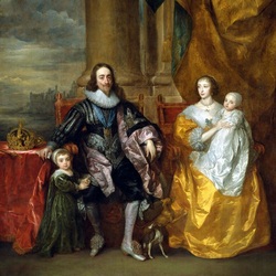 Пазл: Карл I и королева Генриетта Мария с детьми 