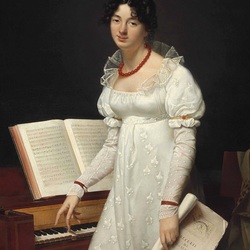 Пазл: Портрет дамы у фортепиано 