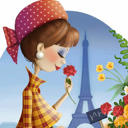 Пазл: Цветы в Париже