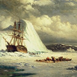 Пазл: Корабль во льдах
