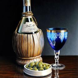 Пазл: Вино и оливки