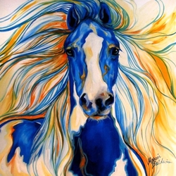 Пазл: Синий конь