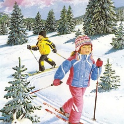Пазл: Лыжная прогулка
