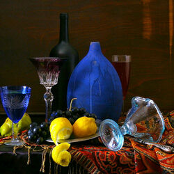 Пазл: Натюрморт с синей вазой