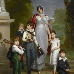 Пазл: Герцогиня де Монтебелло с детьми
