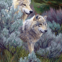 Пазл: Два волка
