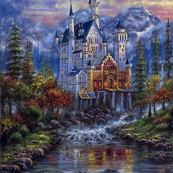 Пазл: Осенний замок Нойшванштайн