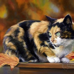 Пазл: Осенний кот