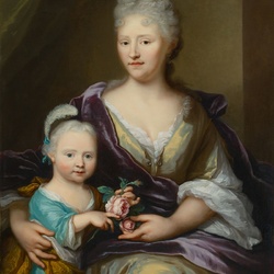 Пазл: Елизавета Борс с дочерью