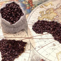 Пазл: Континенты кофе