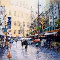 Пазл: Дождь в Токио