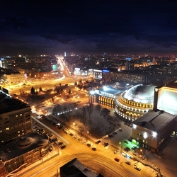 Пазл: Ночной Новосибирск