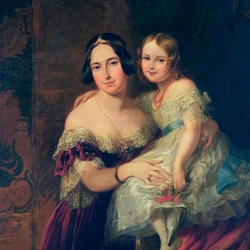 Пазл: Портрет принцессы Феодоры с дочерью