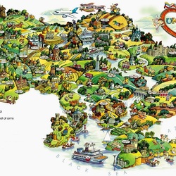 Пазл: Иллюстрированные карты мира