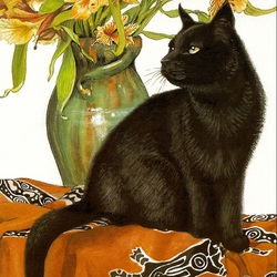 Пазл: Чёрный кот