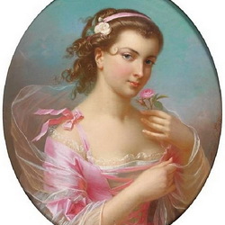 Пазл: Молодая женщина с розой