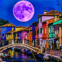 Пазл: Луна над Венецией