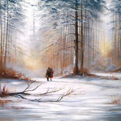 Пазл: Прогулка в зимнем лесу