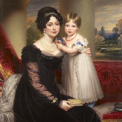 Пазл: Герцогиня Кентская с принцессой Викторией  