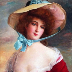 Пазл: Портрет женщины в шляпе