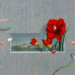 Пазл: Цветущий амариллис 