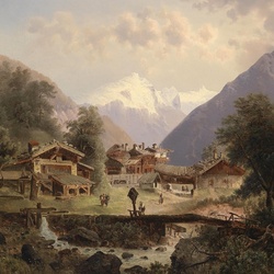 Пазл: Альпийская деревня