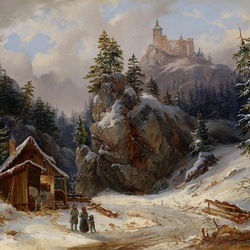 Пазл: Зима в горах 