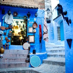 Пазл: Синий город  в Марокко