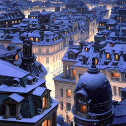 Пазл: Над крышами Парижа