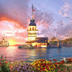 Пазл: Девичья башня в Стамбуле