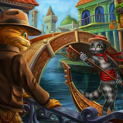 Пазл: Коты в Венеции