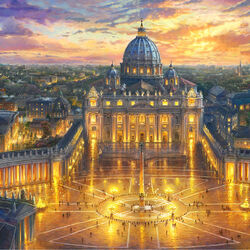 Пазл: Закат над Ватиканом