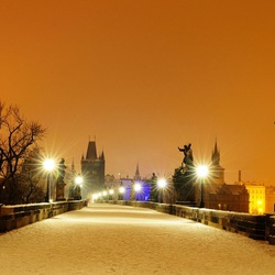 Пазл: Карлов мост зимой