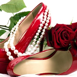 Пазл: Розы и туфельки