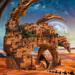 Пазл: Город в пустыне